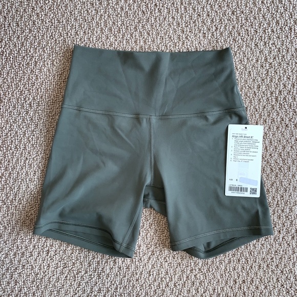 Lululemon Grey Sage Align shorts 6” - Picture 2 of 5